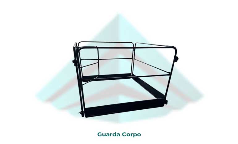 CONJUNTO DE GUARDA-CORPO COM PORTA E RODAPÉS